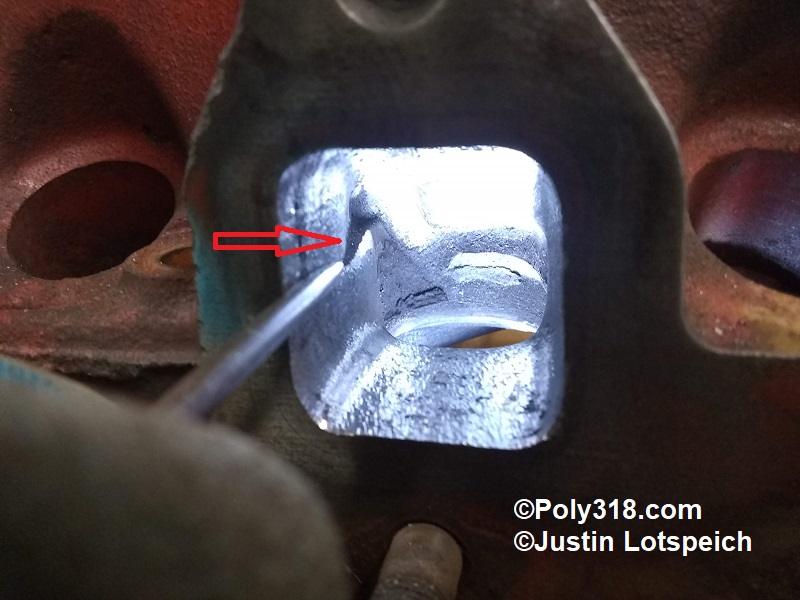 Poly A-block Cylinder Head Exhaust Runner Shelf