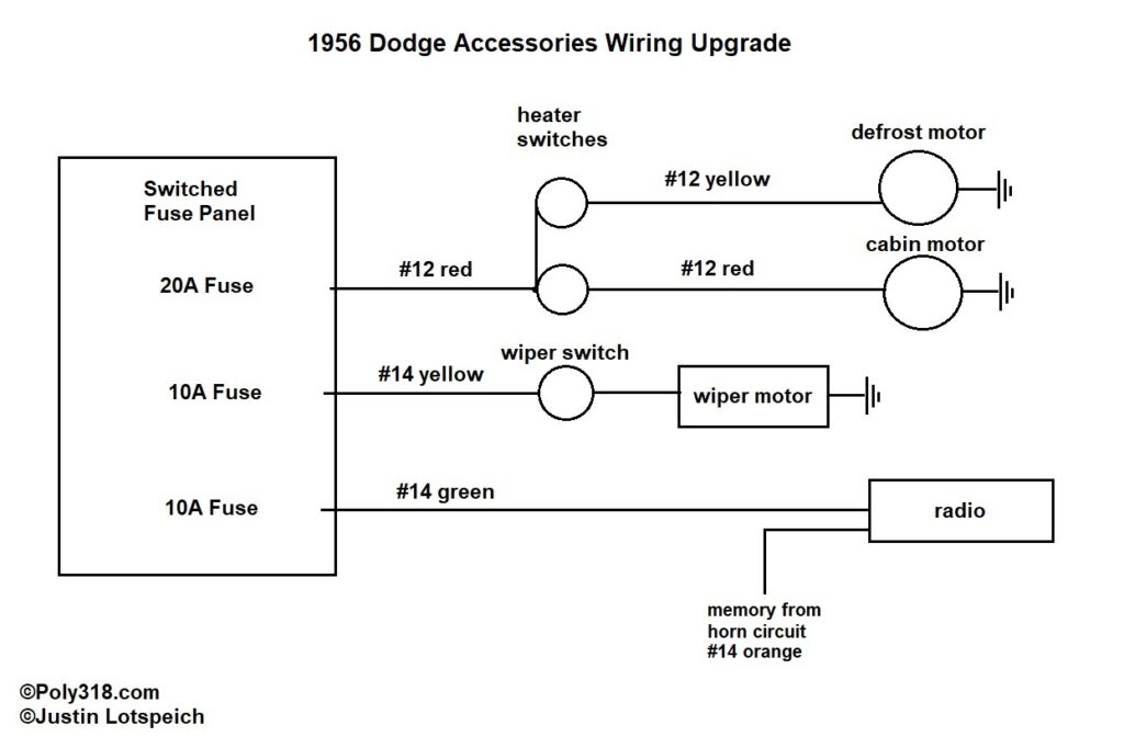 1956 Dodge Accessories Wiring Upgrade