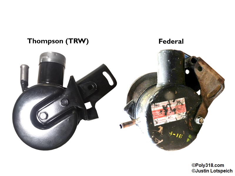 Mopar Chrysler Dodge Plymouth Desoto Thompson TRW Federal Power Steering Pump Rebuild Overhaul