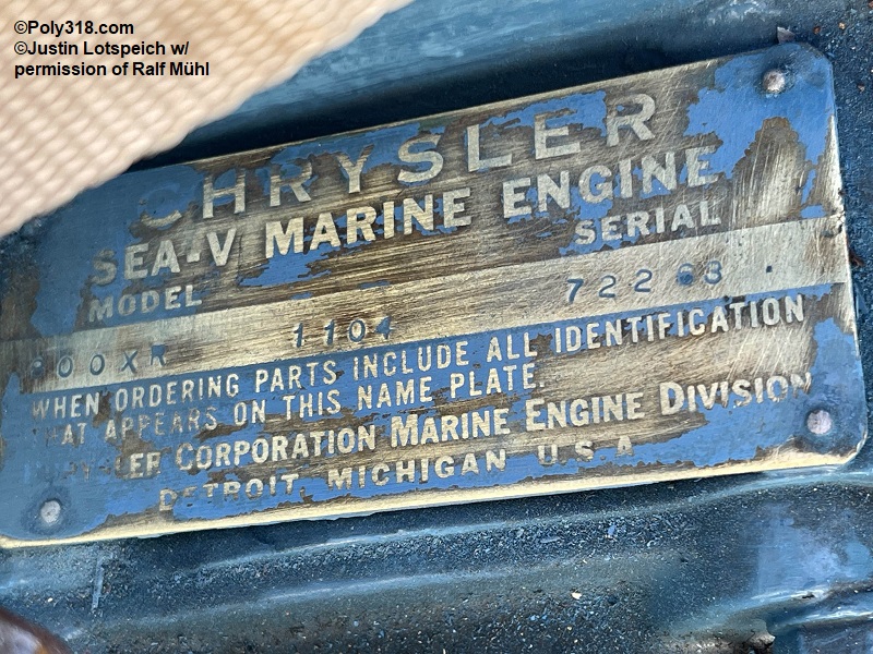 Poly 318 Chrysler Sea V Marine Engine