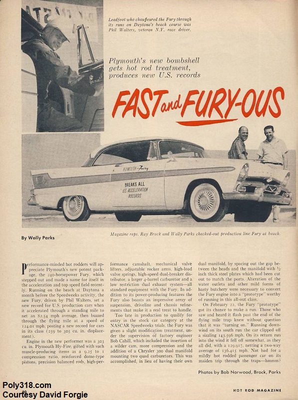 Hot Rod 1956 Plymouth Fury NASCAR Speed Week