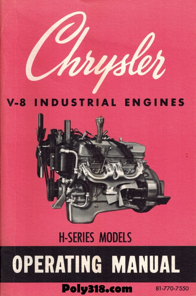Poly 318 361 413 Factory Industrial Engine Service Owners Manual Free PDF
