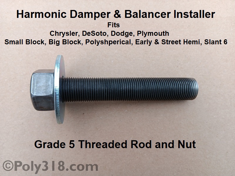Chrysler Desoto Dodge Plymouth Mopar Harmonic Damper Balancer Pulley Installation Tool