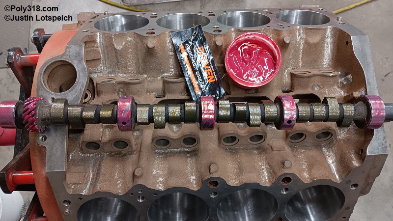 Poly 318 A-block camshaft lube installation