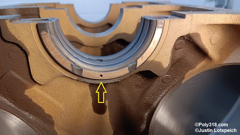 Poly 318 A-block crankshaft thrust bearing