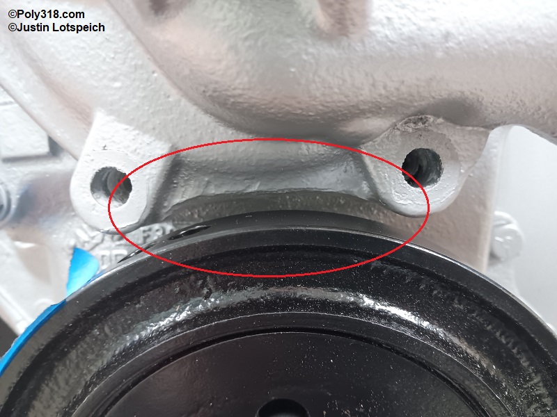 Poly 318 A-block harmonic damper balancer hit water pump