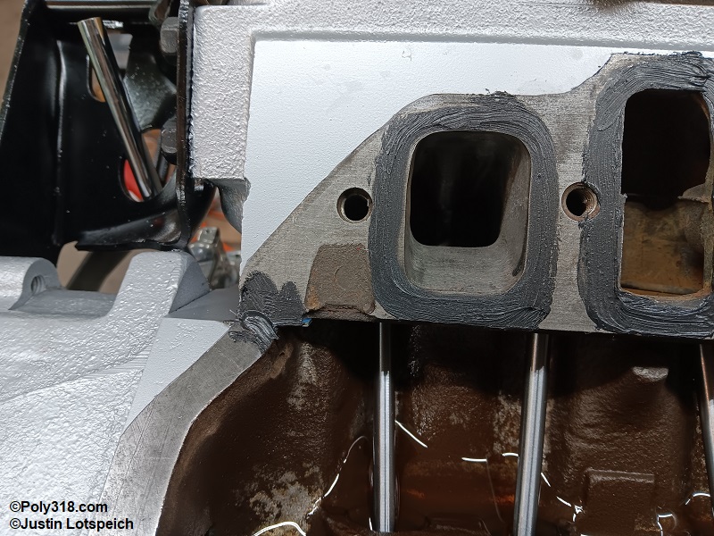 Poly 318 A-block intake manifold installation