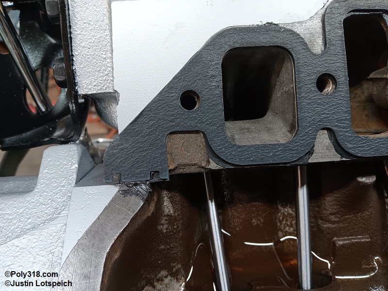 Poly 318 A-block intake manifold installation