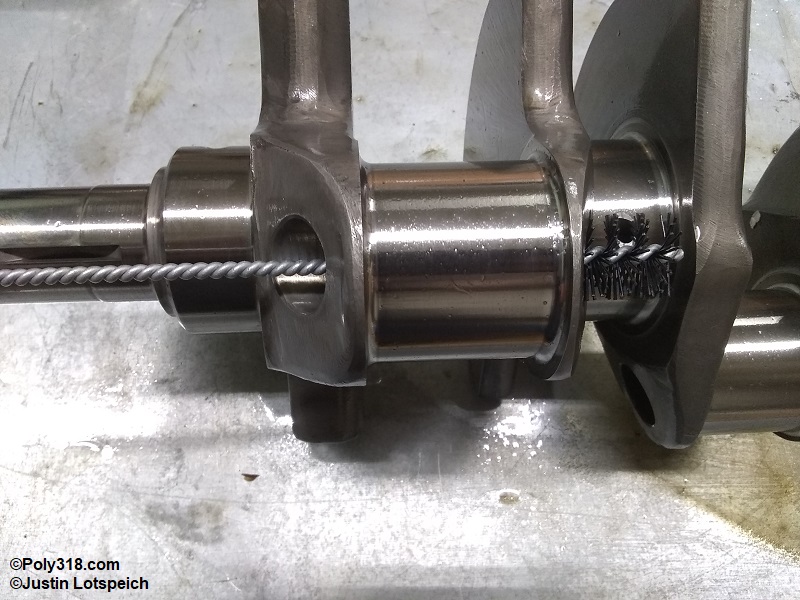 Poly 318 A-block crankshaft cleaning